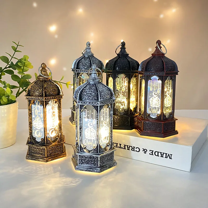 Eid Mubarak Lantern Antique LED Lamp Ramadan Festival Portable Wind Light Ornament Islamic Muslim Party Decoration For Home Gift
Eid Mubarak Lantern Antique LED Lamp Ramadan Festival Portable Wind Light Ornament Islamic Muslim Party Decoration For Home Gift