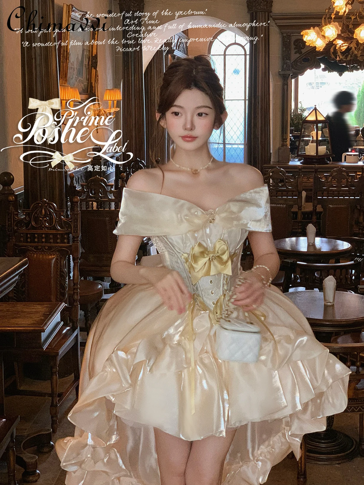 Princess Coronation Puffy Gown Dress High-end Sweet Girl Cute Bow Sexy Off-Shoulder High Waist Elegant Birthday Party Dresses
Princess Coronation Puffy Gown Dress High-end Sweet Girl Cute Bow Sexy Off-Shoulder High Waist Elegant Birthday Party Dresses