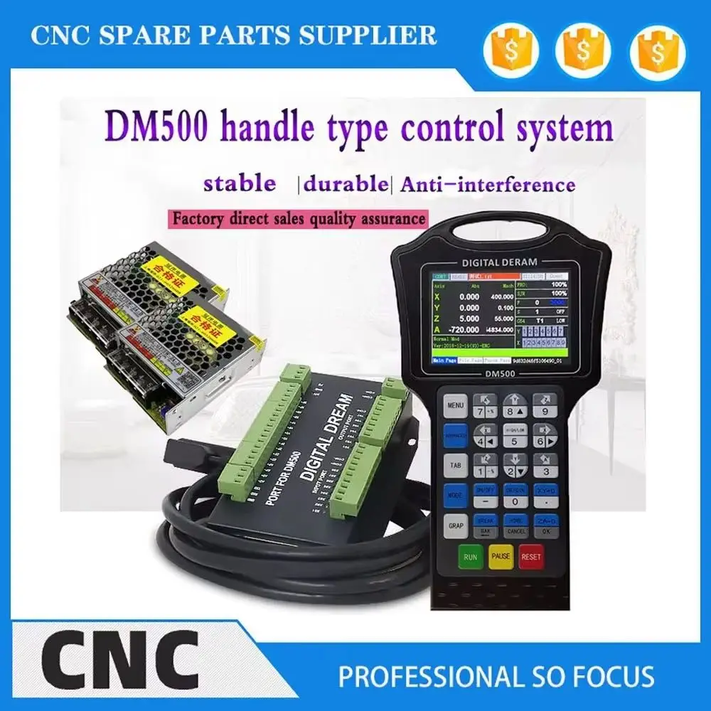 Cnc controller handwheel 500Khz motion g code with driver DM500 3-4 axis replaces DSP A11E user button
Cnc controller handwheel 500Khz motion g code with driver DM500 3-4 axis replaces DSP A11E user button