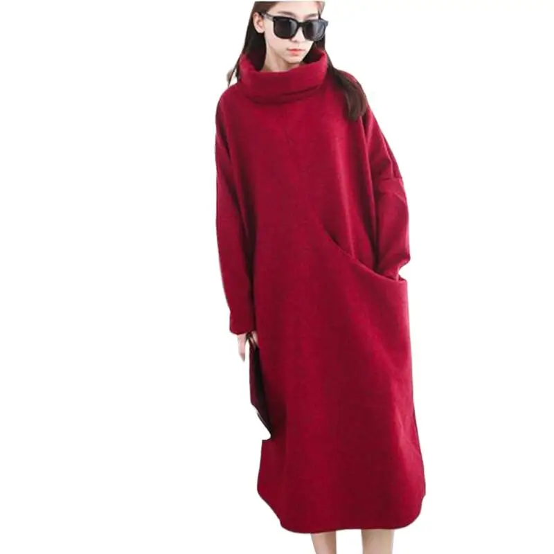 Autumn 2024 New Winter Women Long-sleeved Turtleneck Hoodie Sweetshirt dress Pocket Design plus size velvet dress Sweatshirt
Autumn 2024 New Winter Women Long-sleeved Turtleneck Hoodie Sweetshirt dress Pocket Design plus size velvet dress Sweatshirt