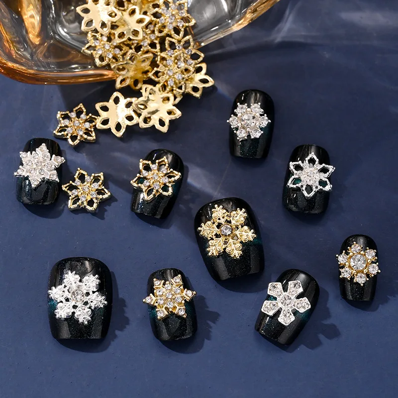 10PCS 3D Luxury Alloy Snowflake Nail Art Charms Rhinestone Snow Accessories For Winter Christmas Nails Decoration Supplies Tool
10PCS 3D Luxury Alloy Snowflake Nail Art Charms Rhinestone Snow Accessories For Winter Christmas Nails Decoration Supplies Tool