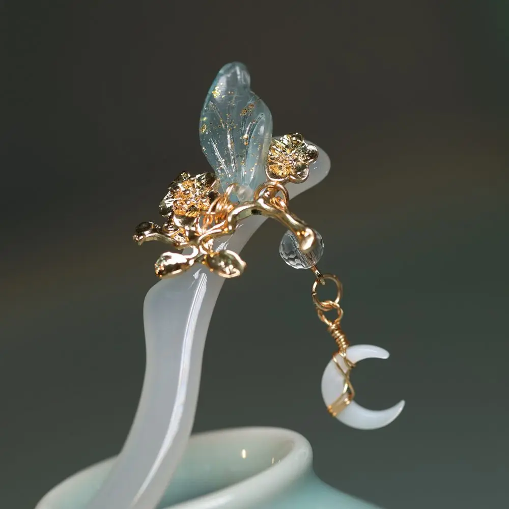 All-match Moon Pendant Hair Fork Gift Women Hair Accessories Fritillaria Hair Stick TV Drama Same Style Crescent Moon Hairpin
All-match Moon Pendant Hair Fork Gift Women Hair Accessories Fritillaria Hair Stick TV Drama Same Style Crescent Moon Hairpin