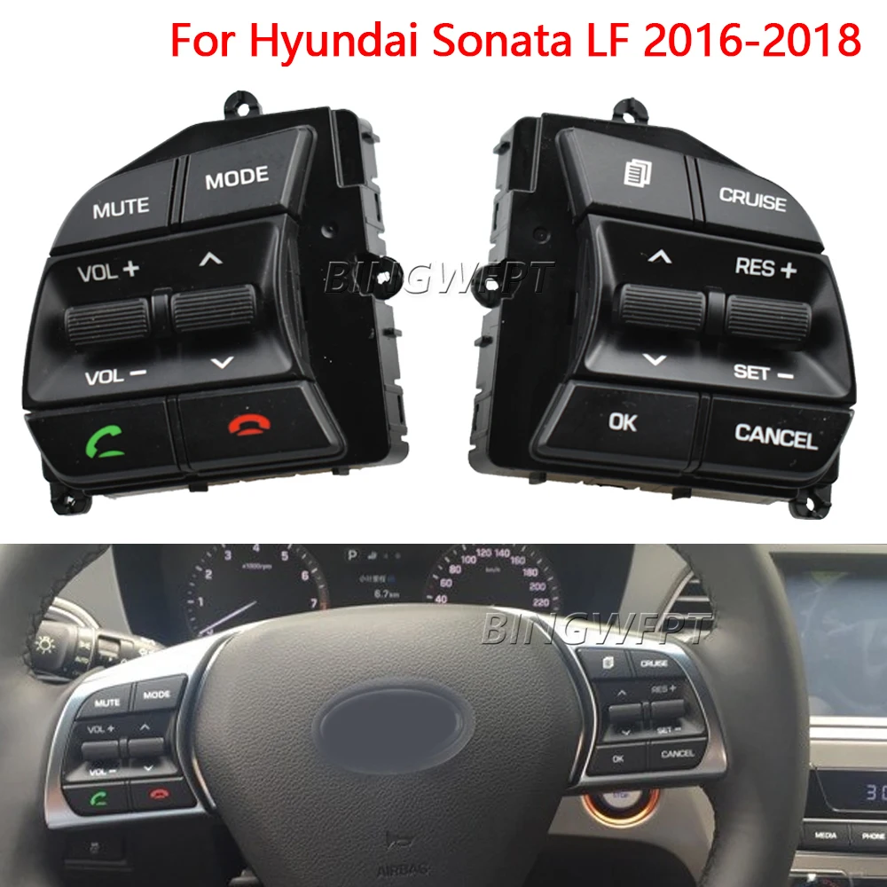 High Quality Steering Wheel Media Volume Cruise Control Switch For Hyundai Sonata LF 1.6T 2016 2017 2018 Car Accessories
High Quality Steering Wheel Media Volume Cruise Control Switch For Hyundai Sonata LF 1.6T 2016 2017 2018 Car Accessories