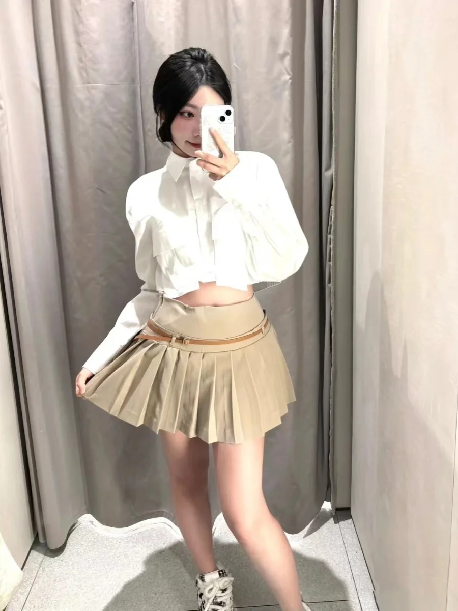 Милая плиссированная юбка с высокой талией, новинка лета 2024, женские модные широкие плиссированные брюки, юбка f-длины, юбка 7385402 704
Милая плиссированная юбка с высокой талией, новинка лета 2024, женские модные широкие плиссированные брюки, юбка f-длины, юбка 7385402 704