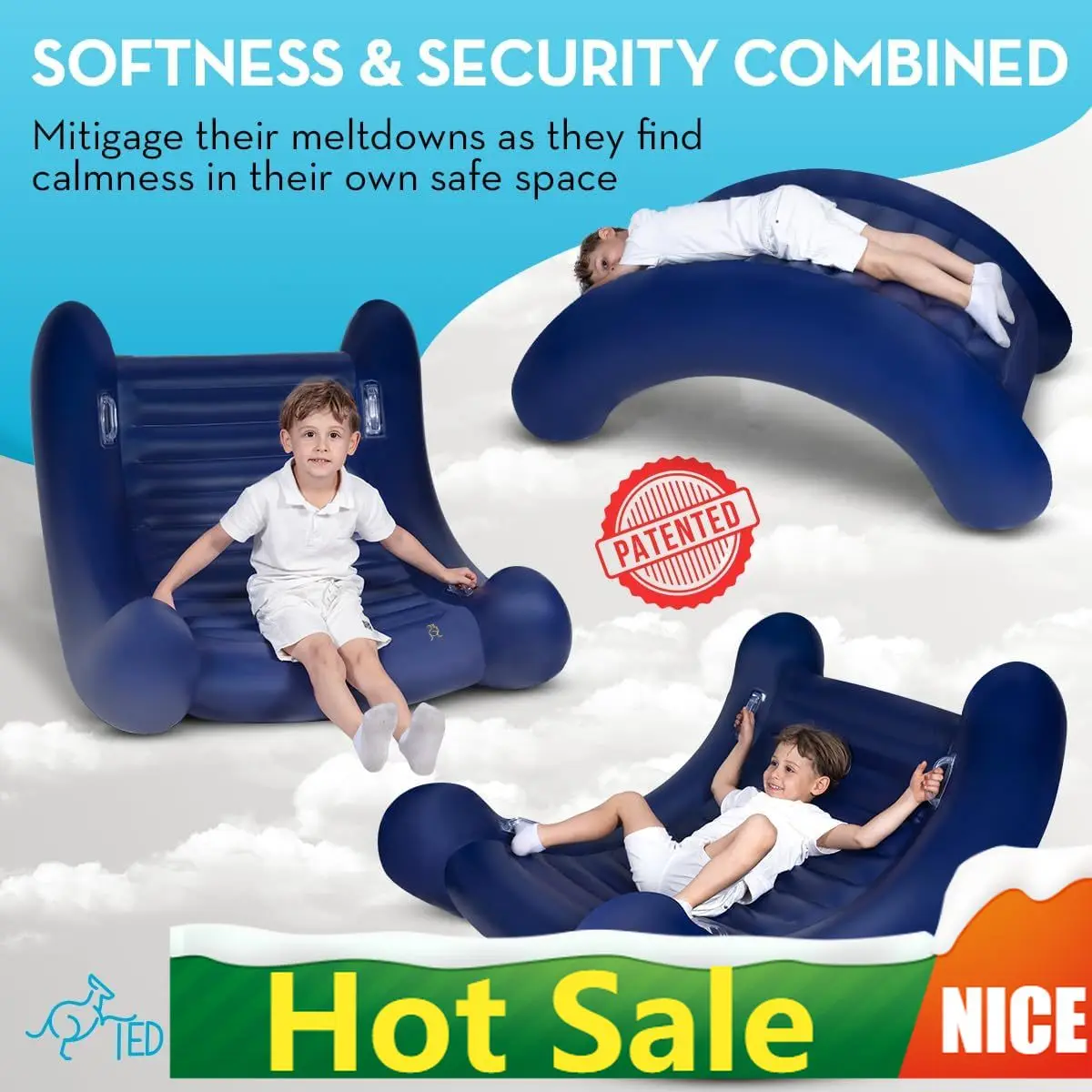 CloudBounce Ultra | Sensory Rocker for Kids | Patented NextGen Inflatable Sensory Chair | Ultra-Durable & Extra-Reinforced 2025
CloudBounce Ultra | Sensory Rocker for Kids | Patented NextGen Inflatable Sensory Chair | Ultra-Durable & Extra-Reinforced 2025