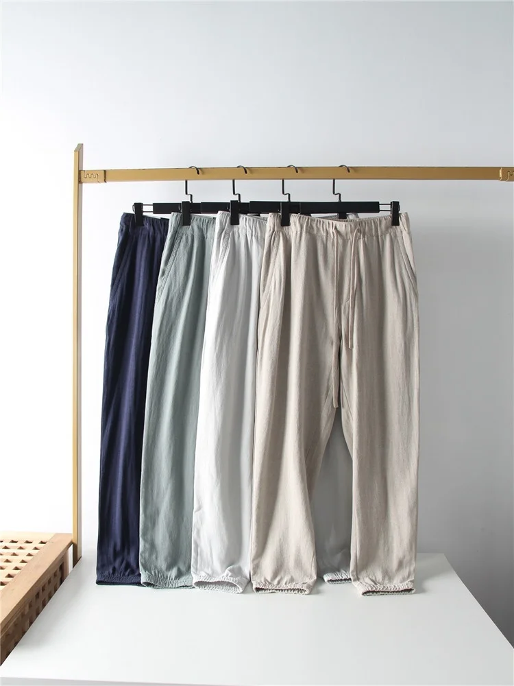 l Linen Fabric Summer Thin Breathable Cuffed Casual Pants Loose Fit Youthful Sle Pure Color mid Waist Trousers
l Linen Fabric Summer Thin Breathable Cuffed Casual Pants Loose Fit Youthful Sle Pure Color mid Waist Trousers