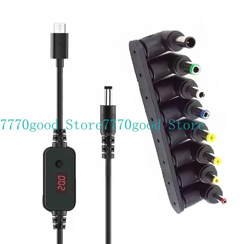 652F Type C to DC5521 5.5x2.1mm Power Cable 3.3ft 8 Interchangeable Tips PD5V-20V Optional for Various Electronic Devices
652F Type C to DC5521 5.5x2.1mm Power Cable 3.3ft 8 Interchangeable Tips PD5V-20V Optional for Various Electronic Devices