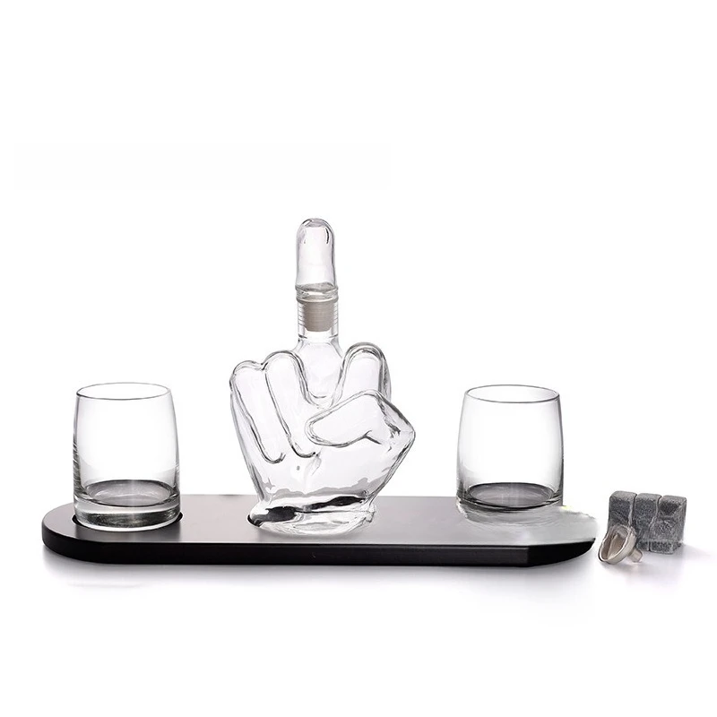 Finger decanter set craft glass wine bottle wine glass wine set
Finger decanter set craft glass wine bottle wine glass wine set