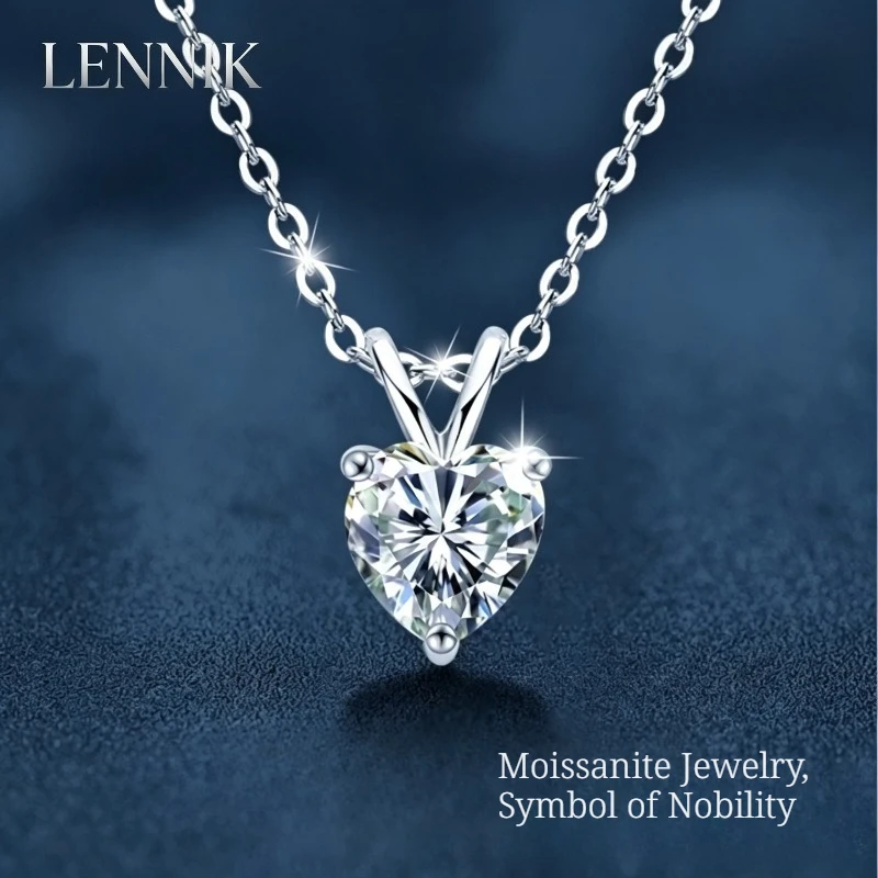 LENNIK S925 Sterling Silver Moissanite Heart Necklace Simple Light Luxury Love Pendant Collarbone Chain Jewelry
LENNIK S925 Sterling Silver Moissanite Heart Necklace Simple Light Luxury Love Pendant Collarbone Chain Jewelry
