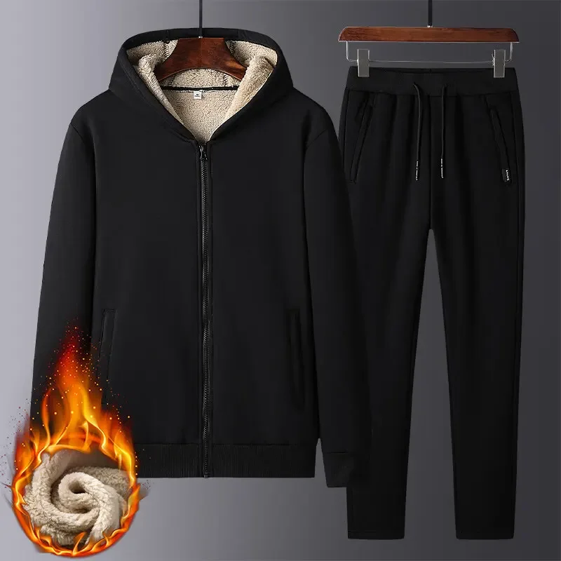 Cashmere Tracksuit Men's Sets Fleece Thick Hooded Brand Casual Track Suits Men's Sets Jacket + pant Warm Fur Winter Sweatshirt
Cashmere Tracksuit Men's Sets Fleece Thick Hooded Brand Casual Track Suits Men's Sets Jacket + pant Warm Fur Winter Sweatshirt
