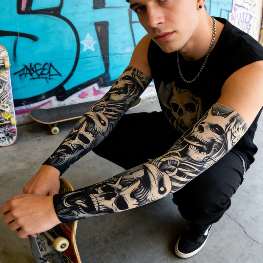 2Pcs Summer Cool Tattoo Arm Sleeves Sun Protection Breathable Seamless Arm Cover UV Protection Outdoor Arm Sleeves
2Pcs Summer Cool Tattoo Arm Sleeves Sun Protection Breathable Seamless Arm Cover UV Protection Outdoor Arm Sleeves