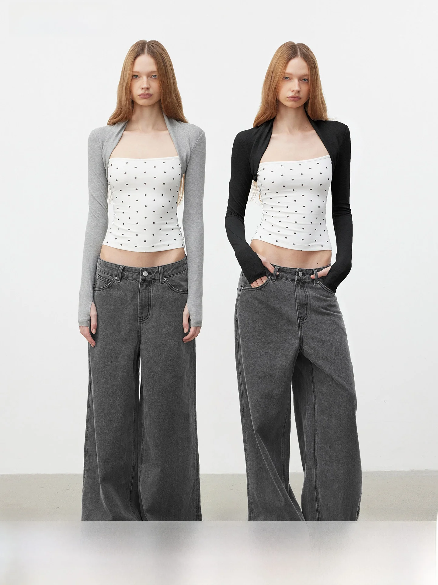 AFTADAWN Modal Long Sleeve Polka Dot Blouse Fake Two-Piece Shoulder Splice Daily Commute Style Women's T-Shirt Cotton Blend
AFTADAWN Modal Long Sleeve Polka Dot Blouse Fake Two-Piece Shoulder Splice Daily Commute Style Women's T-Shirt Cotton Blend