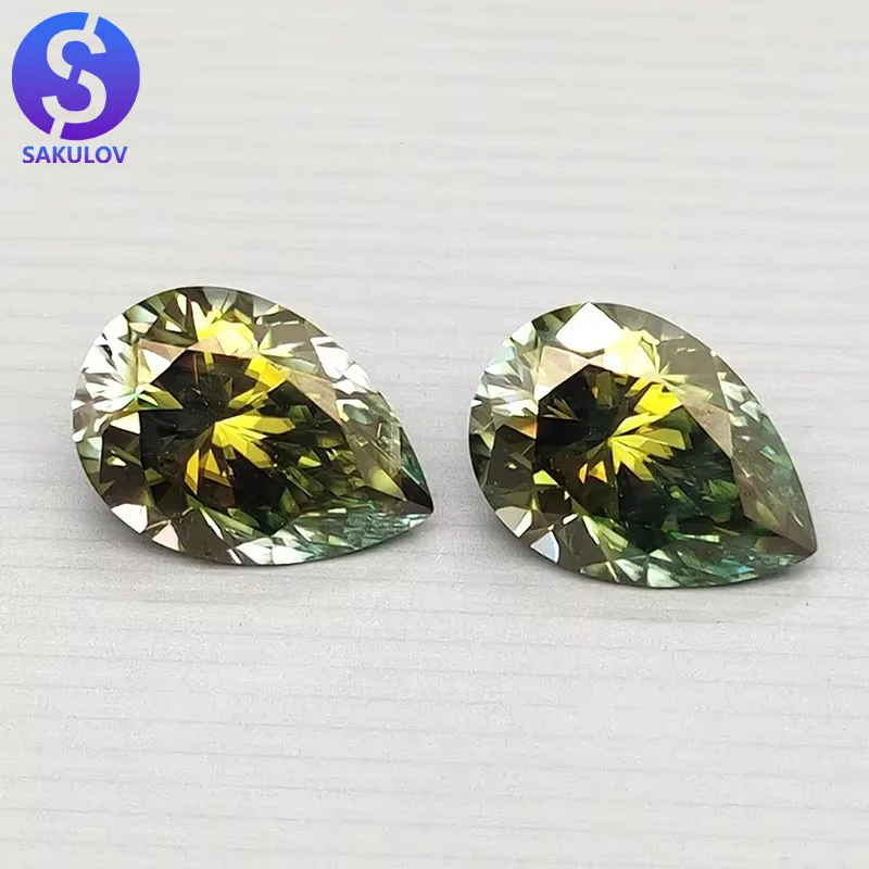 Оливковый цвет грушевидной огранки Муассанит Бриллиантовые камни VVS1 прошел тестер бриллиантов с отчетом GRA
Оливковый цвет грушевидной огранки Муассанит Бриллиантовые камни VVS1 прошел тестер бриллиантов с отчетом GRA