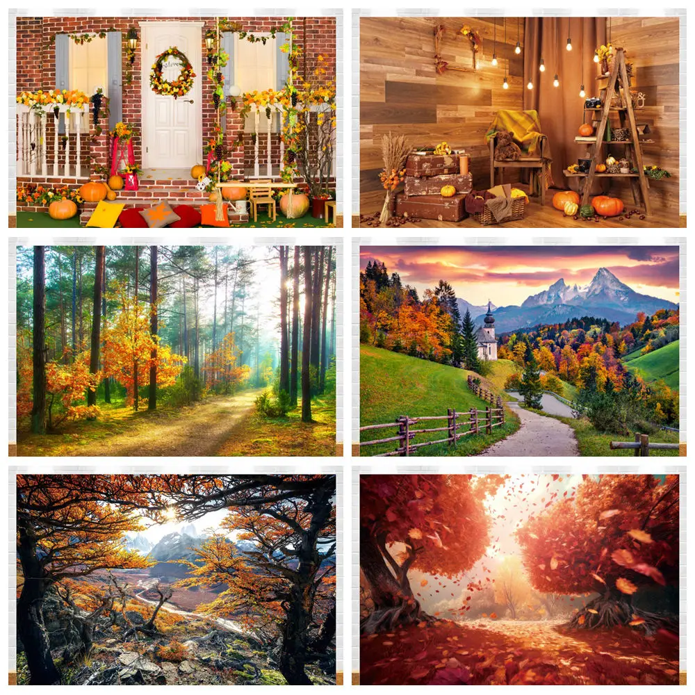 Autumn Forest Photography Backdrop Fall Golden Maple Leaves Road Landscape Wedding Baby Shower Party Portrait Photo Background
Autumn Forest Photography Backdrop Fall Golden Maple Leaves Road Landscape Wedding Baby Shower Party Portrait Photo Background