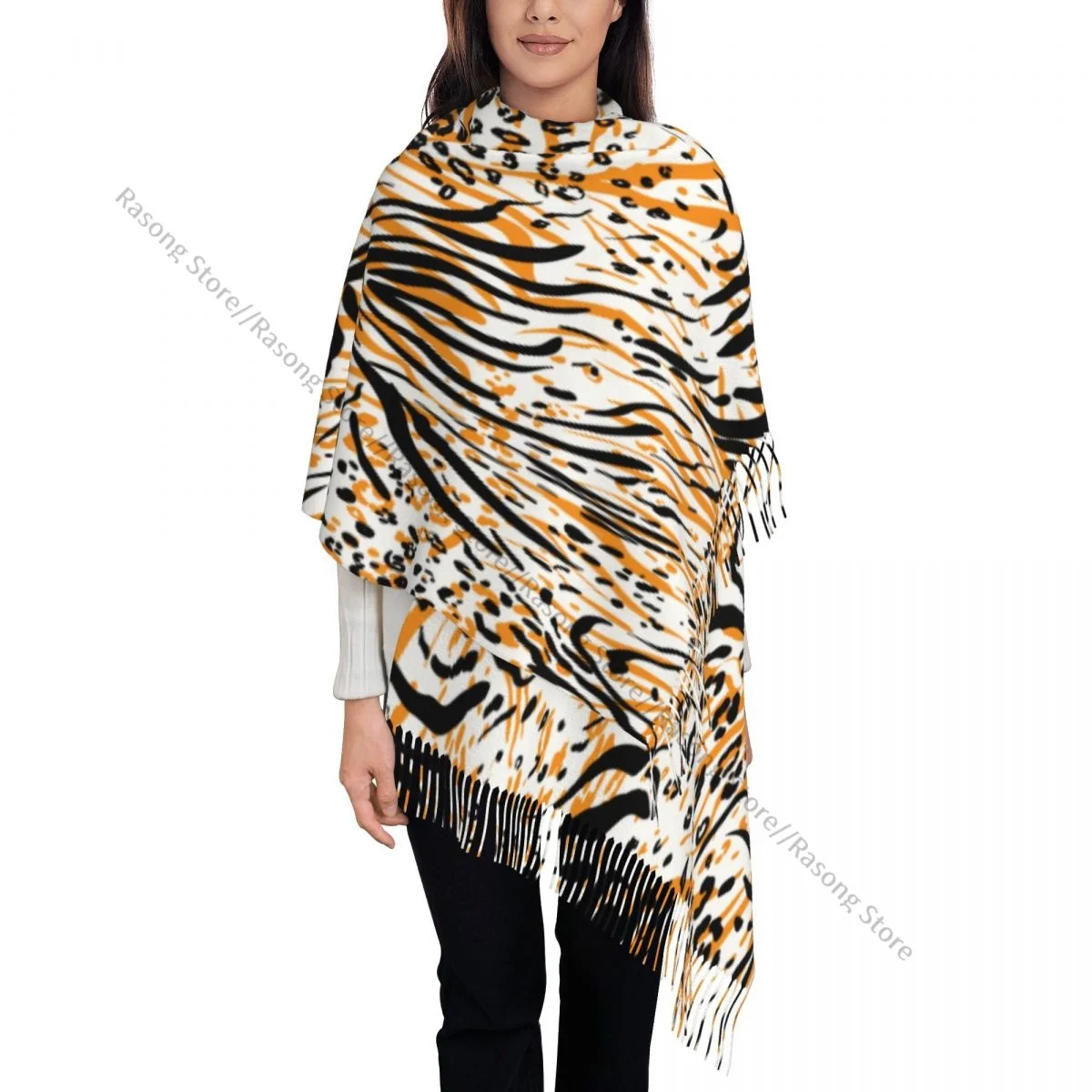 Tassel Scarf Large 196*68cm Pashmina Winter Warm Shawl Wrap Bufanda Female Tiger Skin Pattern Cashmere Scarves
Tassel Scarf Large 196*68cm Pashmina Winter Warm Shawl Wrap Bufanda Female Tiger Skin Pattern Cashmere Scarves