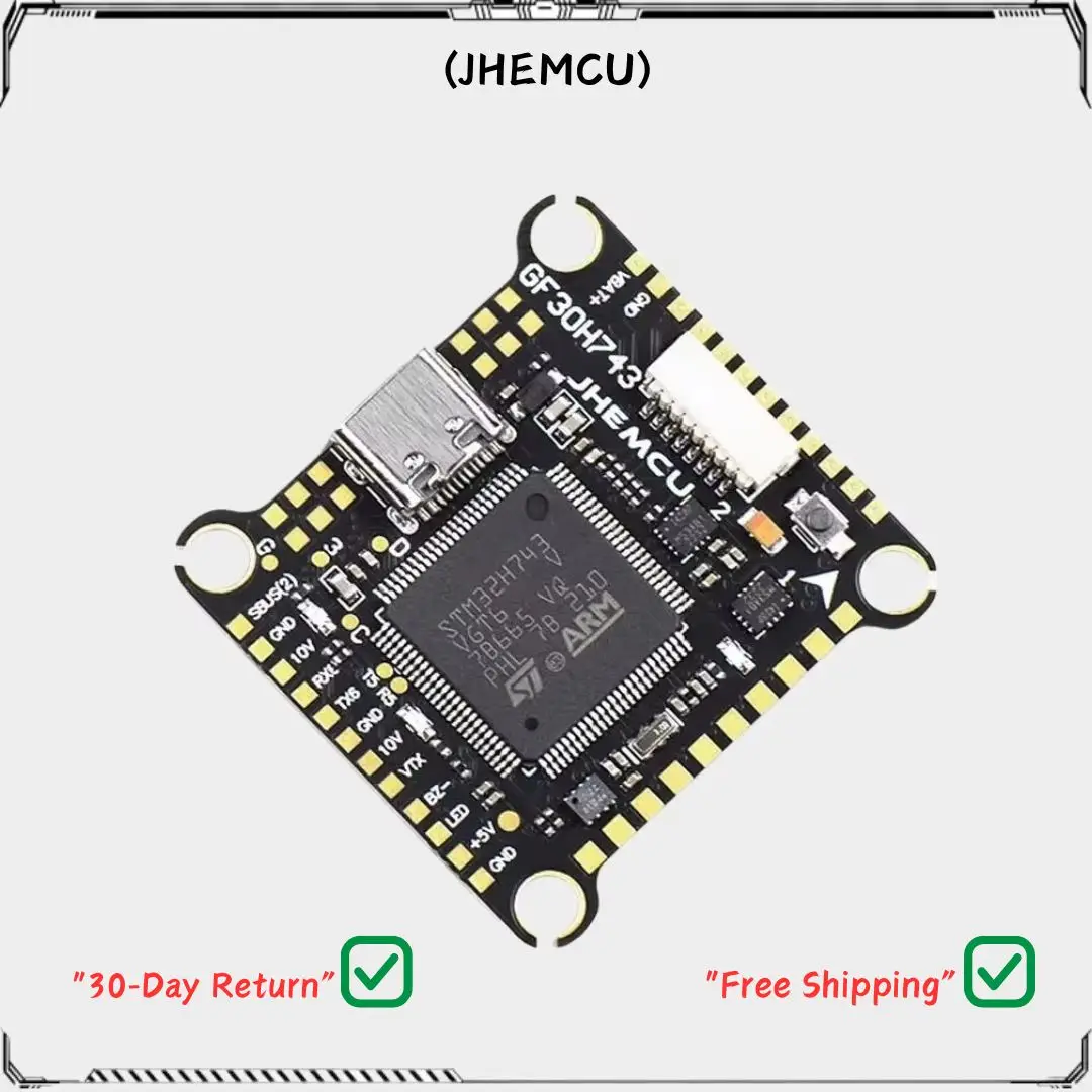 JHEMCU GF30H743 H743 480 МГц контроллер полета ICM42688P Dual Baro OSD 128M BlackBox Dual BEC 3S6S 30X30 мм для FPV дронов
JHEMCU GF30H743 H743 480 МГц контроллер полета ICM42688P Dual Baro OSD 128M BlackBox Dual BEC 3S6S 30X30 мм для FPV дронов