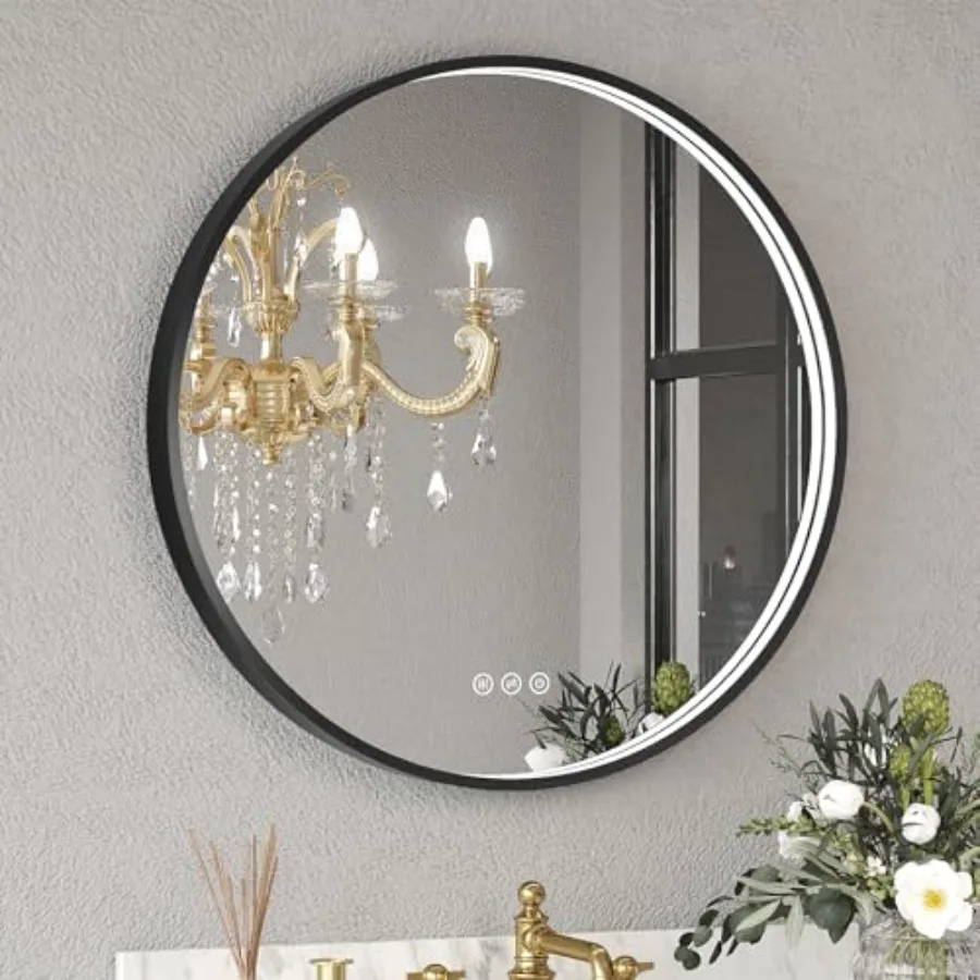 LED Bathroom Mirror with Framed 24 Inch, LED Mirror for Bathroom with Anti-Fog, Stepless Dimmable, Front Lit, Memory Function,
LED Bathroom Mirror with Framed 24 Inch, LED Mirror for Bathroom with Anti-Fog, Stepless Dimmable, Front Lit, Memory Function,