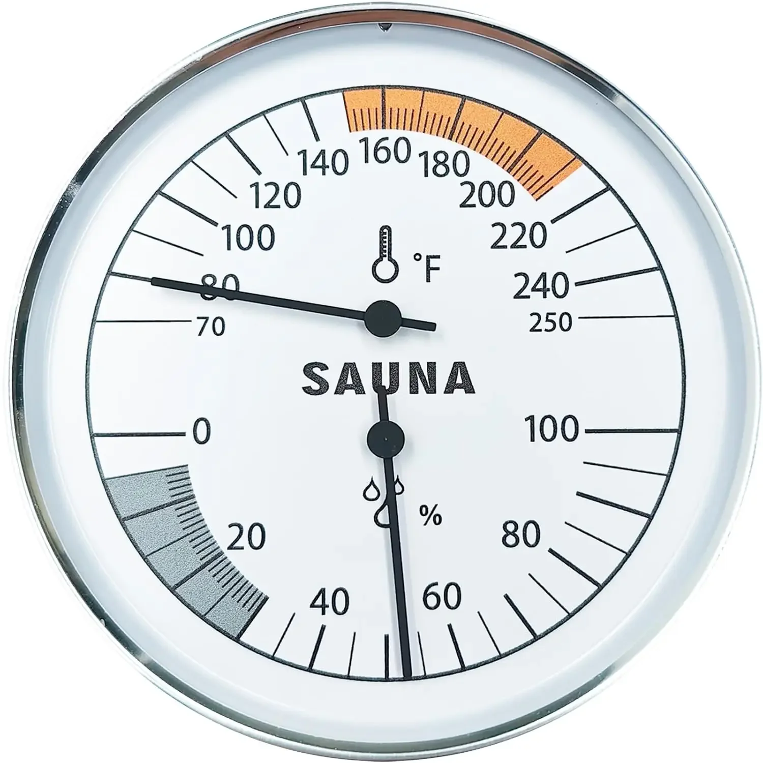 Analog Sauna Thermometer Hygrometer Combo, Measures Temp 70-250°F & Humidity 0-100%, Durable For Home Use
Analog Sauna Thermometer Hygrometer Combo, Measures Temp 70-250°F & Humidity 0-100%, Durable For Home Use