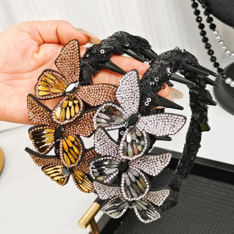 Diamond Butterfly Sequin Wrapping Headband with Toothed Female Super Flash Dance Party Hair Accessories and Headwear Hair Clips
Diamond Butterfly Sequin Wrapping Headband with Toothed Female Super Flash Dance Party Hair Accessories and Headwear Hair Clips
