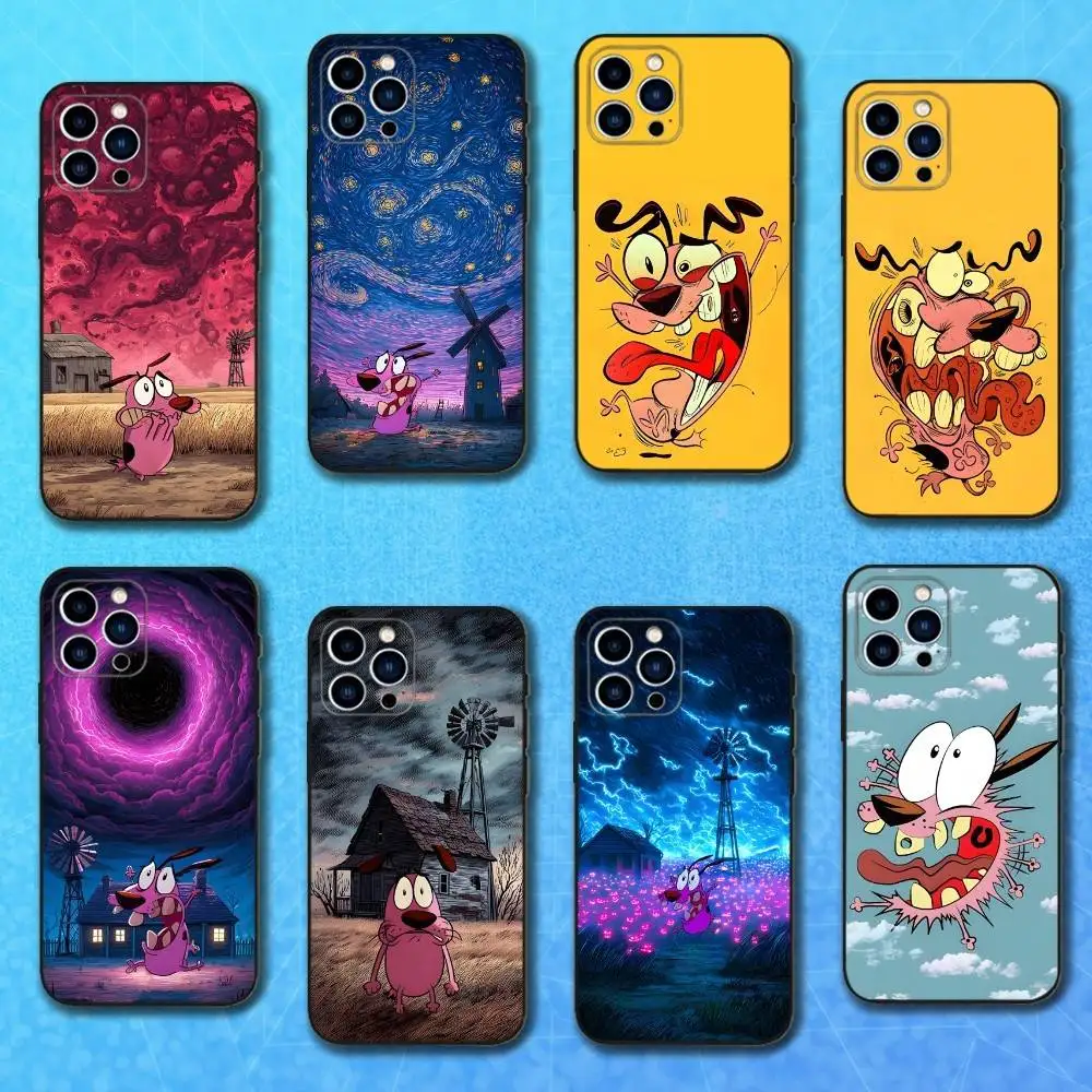 Funny C-Courag C-Cowardly Dog Case For iPhone 17,16,15,14,13,12,11 Plus,Pro Max,XS,X,XR,SE,Mini,8,7,Soft Silicone Black Cover 
Funny C-Courag C-Cowardly Dog Case For iPhone 17,16,15,14,13,12,11 Plus,Pro Max,XS,X,XR,SE,Mini,8,7,Soft Silicone Black Cover