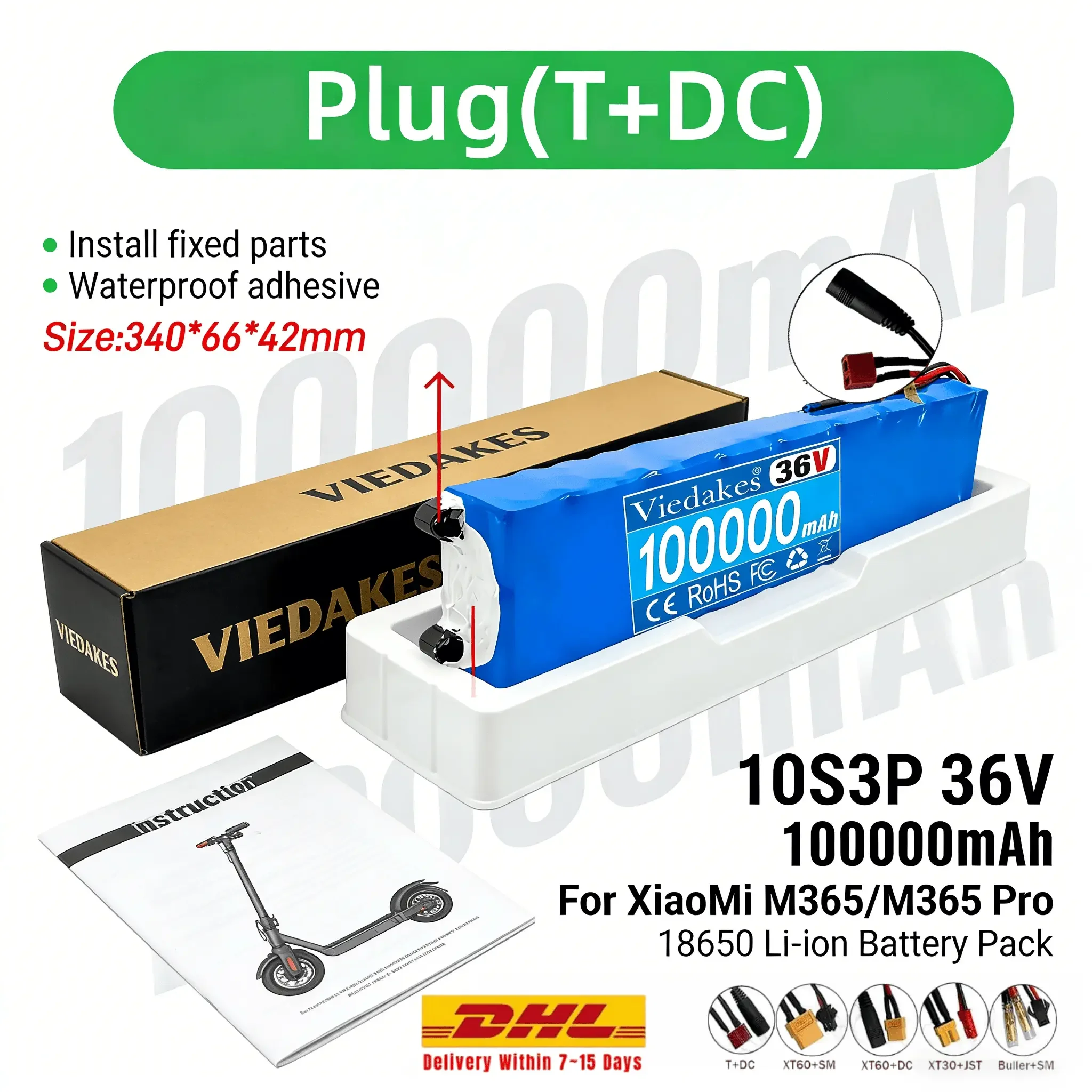 Ultra Durable 10S3PLi-ion Battery Pack High Compatibility 36V 100Ah For xiaomi M365/M365Pro 36v monopattino elettrico battery
Ultra Durable 10S3PLi-ion Battery Pack High Compatibility 36V 100Ah For xiaomi M365/M365Pro 36v monopattino elettrico battery