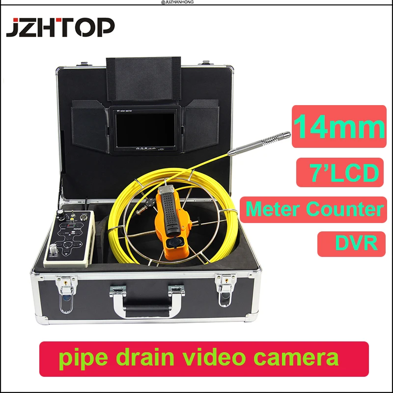 14mm Pipe Inspection Camera System Drain Sewer Duct Detection Video Camera 7'Screen DVR Hard Cable Meter Counter For Closestool
14mm Pipe Inspection Camera System Drain Sewer Duct Detection Video Camera 7'Screen DVR Hard Cable Meter Counter For Closestool