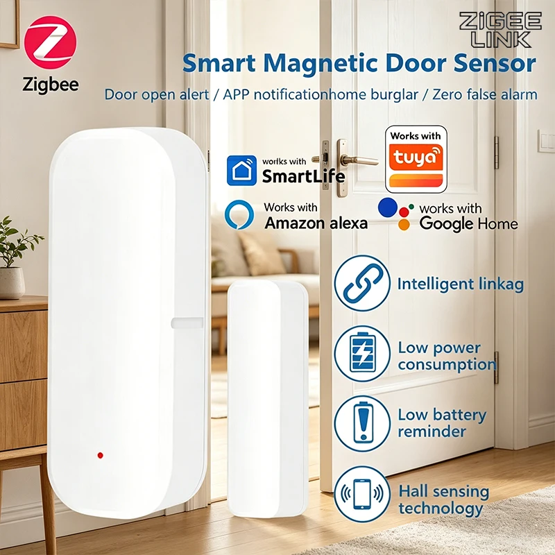 Mini Door Window Senso Zigbee Wireless Connection Smart Home Security Protection Alarm System Door Open / Closed Detectors
Mini Door Window Senso Zigbee Wireless Connection Smart Home Security Protection Alarm System Door Open / Closed Detectors