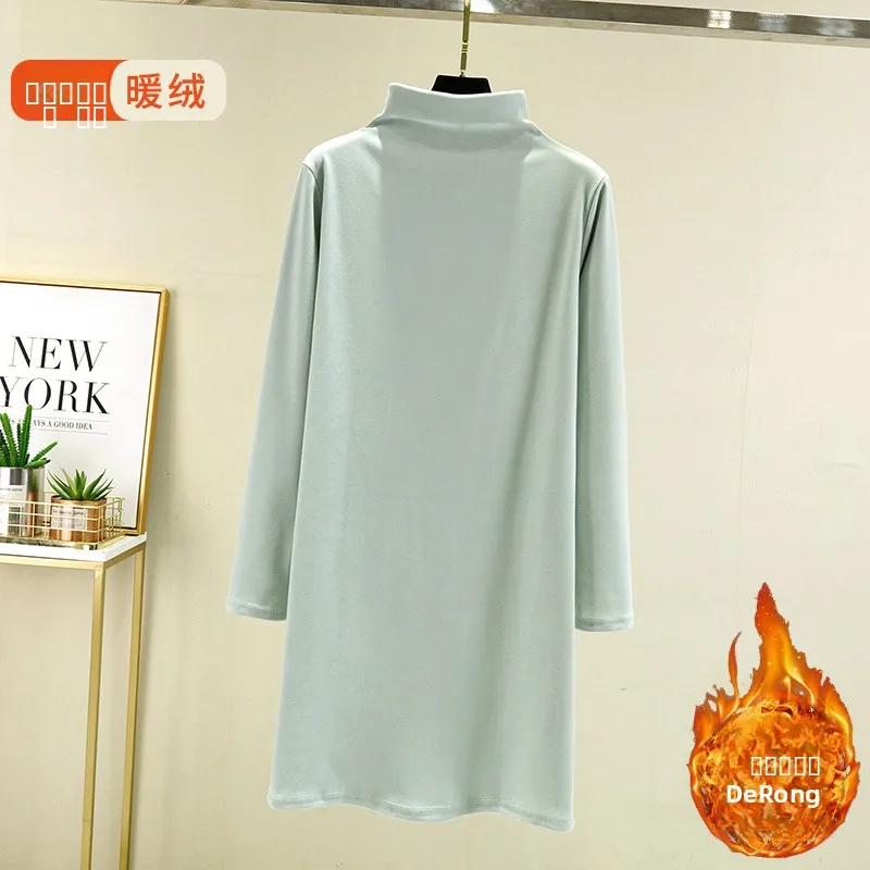 Утепленная зимняя женская ночная рубашка с высоким воротником и длинными рукавами, средней длины, однотонная, для дома, комфортная
Утепленная зимняя женская ночная рубашка с высоким воротником и длинными рукавами, средней длины, однотонная, для дома, комфортная