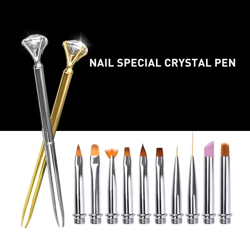 Nail Art Pen 10 Replacement Nibs Gel Brush for Manicure Acrylic UV Gel Extension Pen Nail Polish Painting Drawing Liner Brush
Nail Art Pen 10 Replacement Nibs Gel Brush for Manicure Acrylic UV Gel Extension Pen Nail Polish Painting Drawing Liner Brush