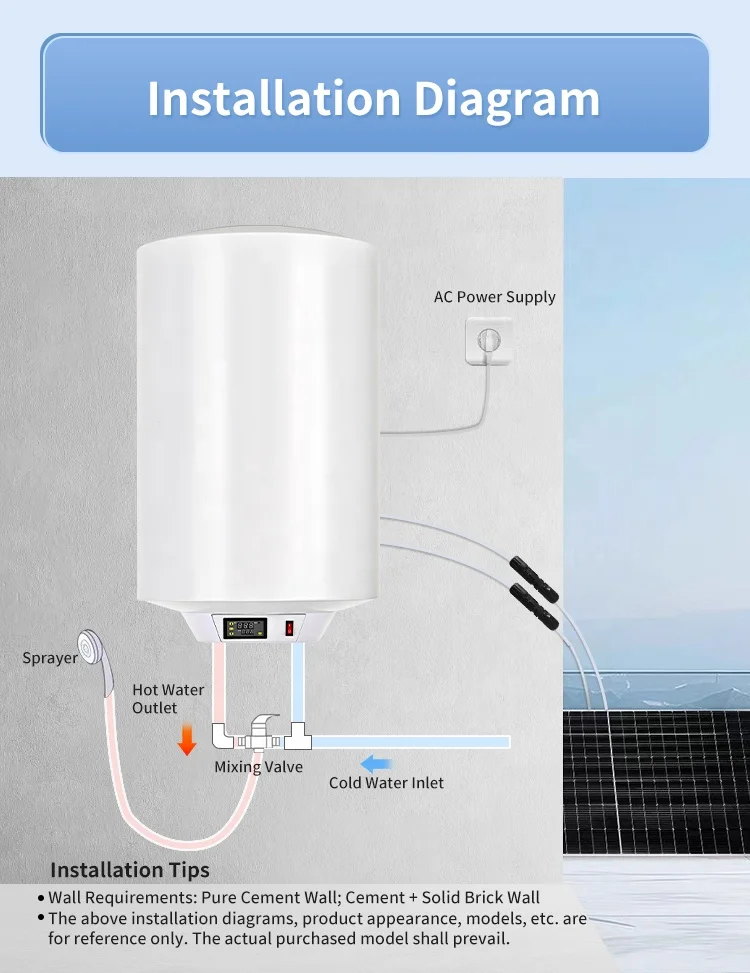 Smart Solar PV Electric Water Heater 80L Large Capacity Energy Saving Durable Commercial Hotel Household Use Easy Operation
Smart Solar PV Electric Water Heater 80L Large Capacity Energy Saving Durable Commercial Hotel Household Use Easy Operation
