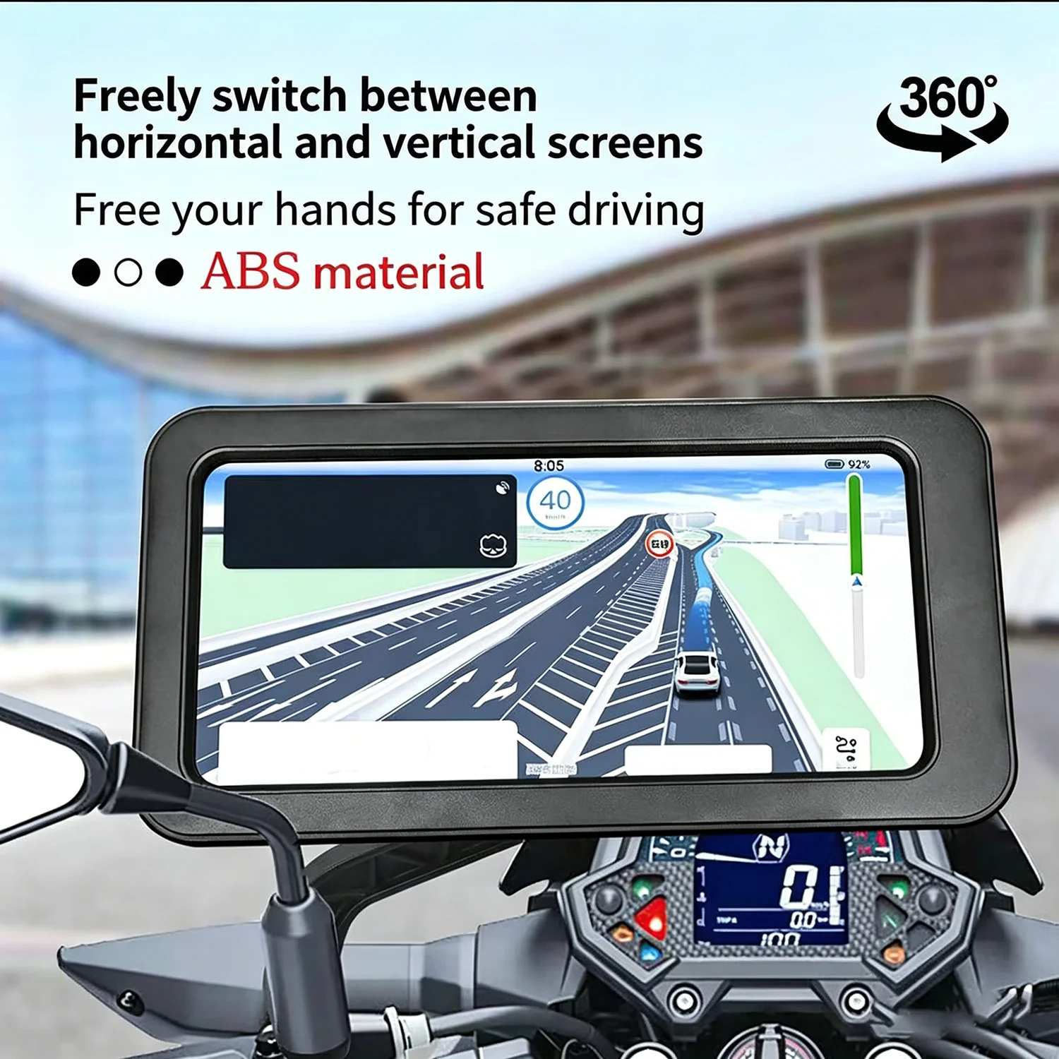 Waterproof 360° Swivel Phone Mount for Motorcycle/Bike – Adjustable Touch Screen GPS Swivel Adjustable Rearview Mirror Cellphone
Waterproof 360° Swivel Phone Mount for Motorcycle/Bike – Adjustable Touch Screen GPS Swivel Adjustable Rearview Mirror Cellphone