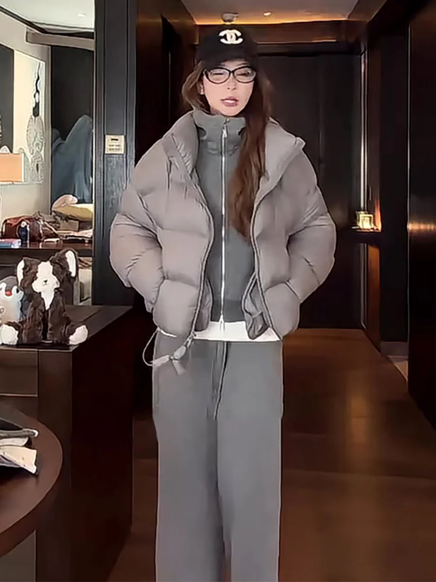 Корейская женская утепленная куртка-пуховик свободного кроя с воротником-стойкой, длинными рукавами и застежкой-молнией
Корейская женская утепленная куртка-пуховик свободного кроя с воротником-стойкой, длинными рукавами и застежкой-молнией