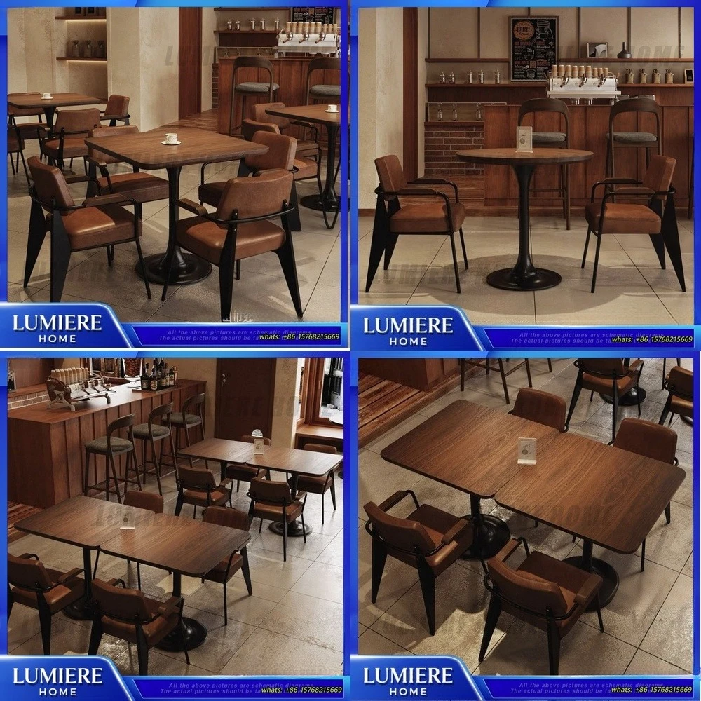 Обеденный стол из цельного дерева, набор стульев во французском стиле ретро для кафе, ресторана, десерта, орехового небольшого стола, барной мебели, коммерческого использования
Обеденный стол из цельного дерева, набор стульев во французском стиле ретро для кафе, ресторана, десерта, орехового небольшого стола, барной мебели, коммерческого использования
