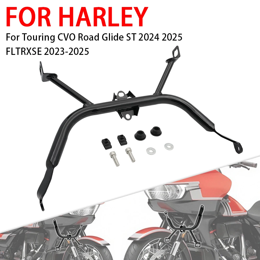Motorcycle Accessories Black Front Fairing Support Bracket Fit For Harley Touring CVO Road Glide ST 2024 2025 FLTRXSE 2023-2025
Motorcycle Accessories Black Front Fairing Support Bracket Fit For Harley Touring CVO Road Glide ST 2024 2025 FLTRXSE 2023-2025