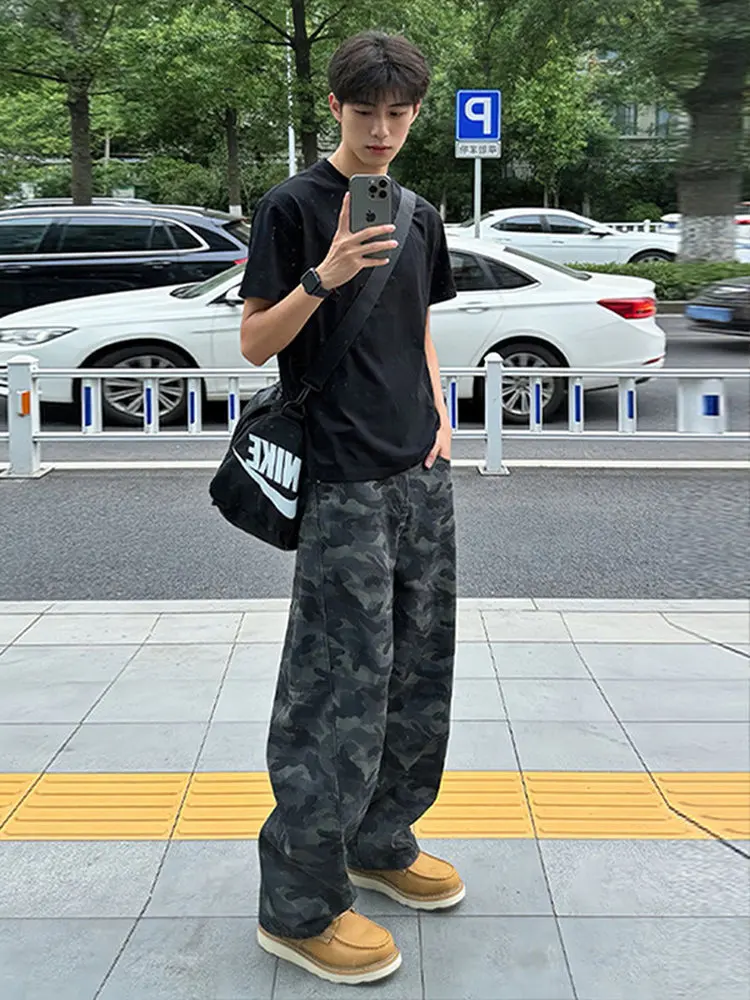 American Camouflage Workwear Flared Jeans Men's Spring Vibe Logging Knife Straight Leg CleanFit Casual Pants Slimming Effect
American Camouflage Workwear Flared Jeans Men's Spring Vibe Logging Knife Straight Leg CleanFit Casual Pants Slimming Effect