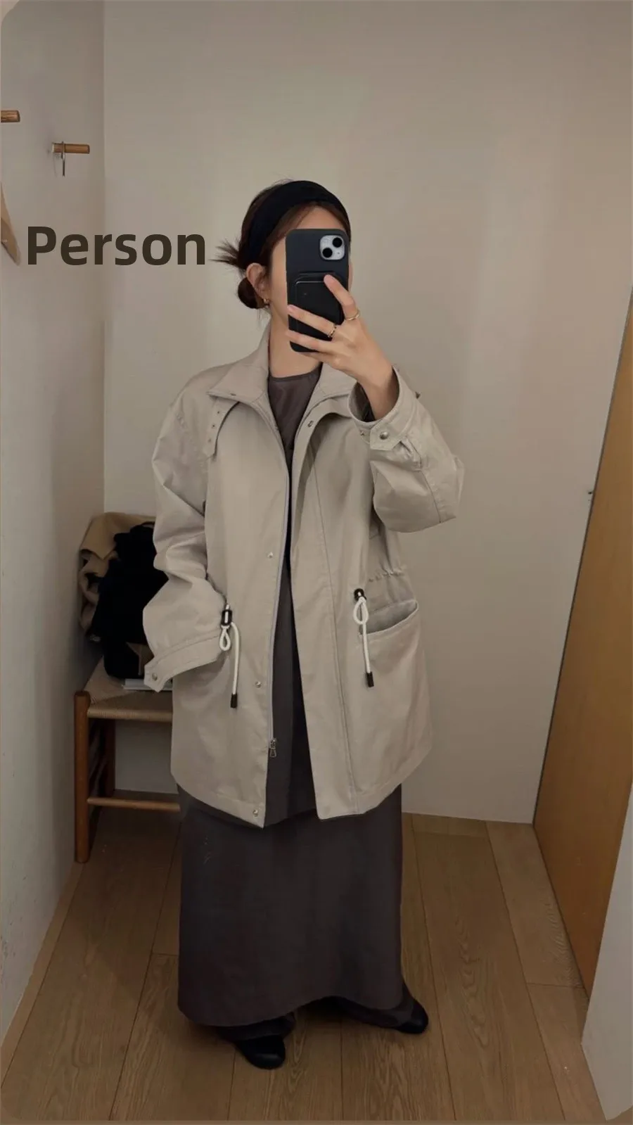 Ele Simple Stand Collar Windbreaker Jaet with Dstring Early Spring Commute New Arrival Women's Faion Outerwear
Ele Simple Stand Collar Windbreaker Jaet with Dstring Early Spring Commute New Arrival Women's Faion Outerwear