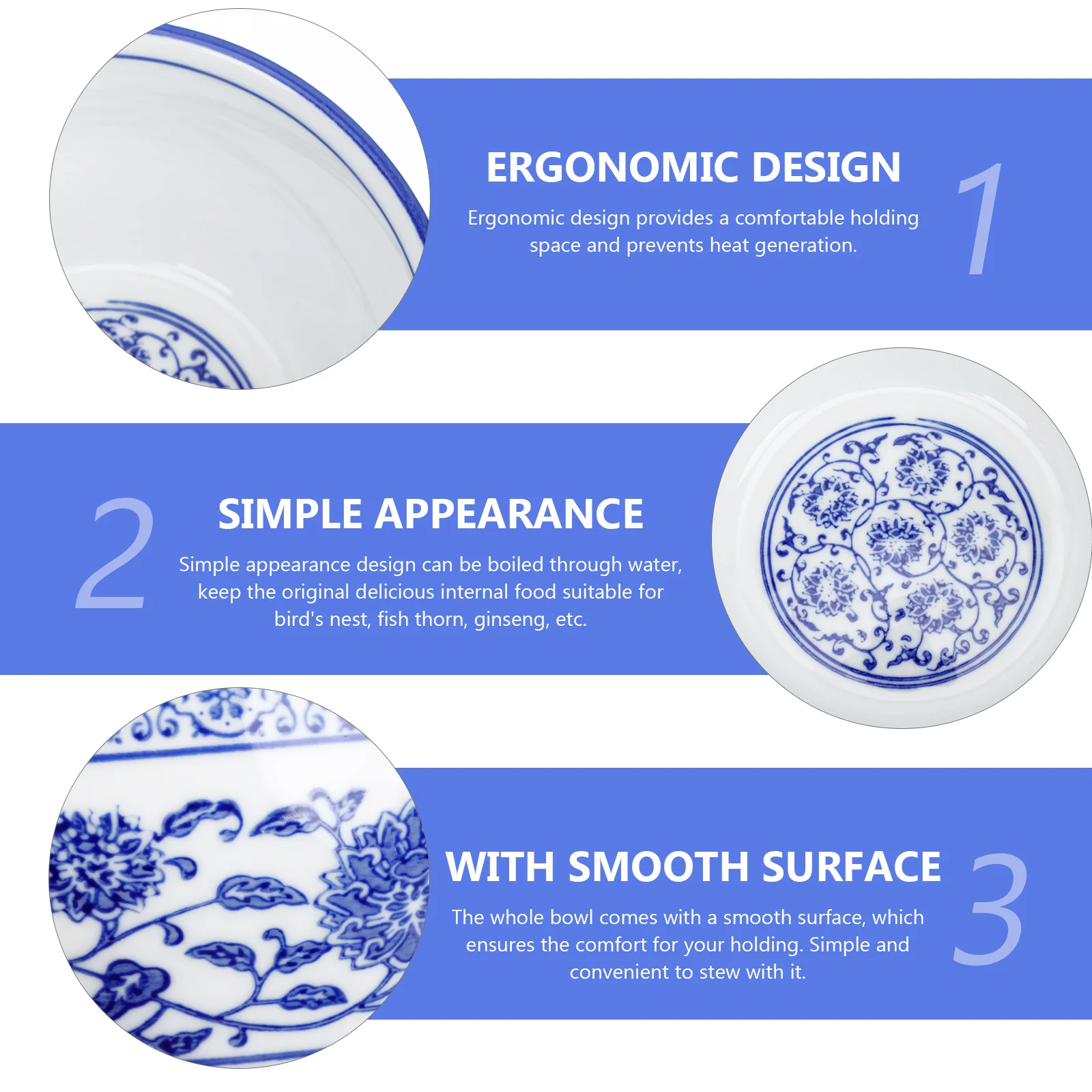 Ceramic Vintage Soup Stew Bowl Without Lid Household Kitchen Slow Heat Dissipation Energy Saving Soup Maker
Ceramic Vintage Soup Stew Bowl Without Lid Household Kitchen Slow Heat Dissipation Energy Saving Soup Maker