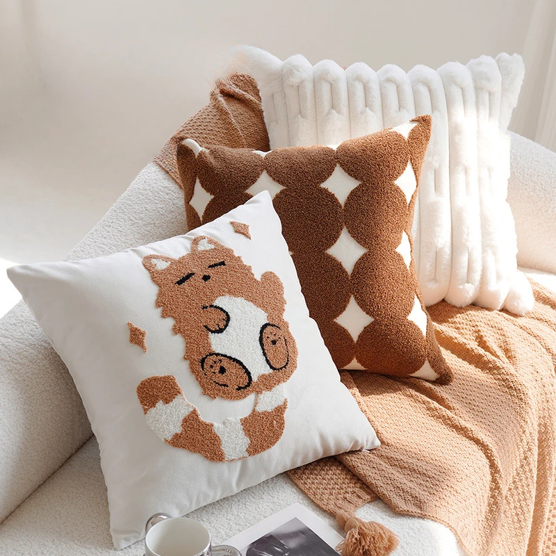 Cute Cat Art Geometry Cushion Cover Children Animal Cream Style Pillowcase Brown Soft Simple Living Room Sofa Bed Home Decor NEW
Cute Cat Art Geometry Cushion Cover Children Animal Cream Style Pillowcase Brown Soft Simple Living Room Sofa Bed Home Decor NEW