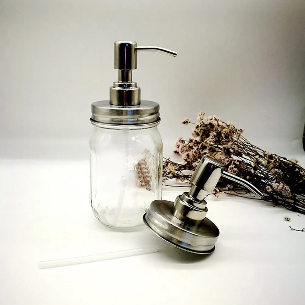 4Pcs Stainless Steel Dispenser Pump Soap Lotion Jar Covers Easy Dispensing Replacement for Kitchen Bathroom Laundry Accessories
4Pcs Stainless Steel Dispenser Pump Soap Lotion Jar Covers Easy Dispensing Replacement for Kitchen Bathroom Laundry Accessories