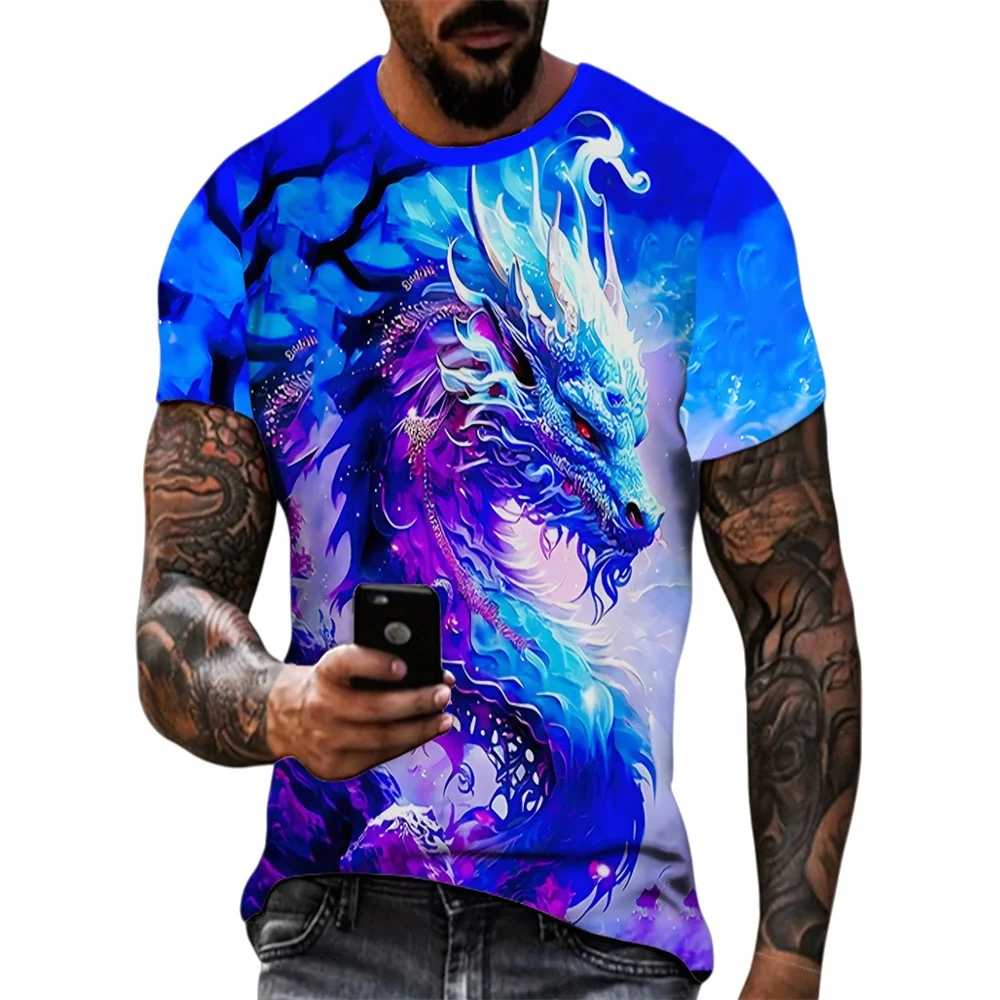 Men's T-Shirt Colorful Flying Dragon Creative Pattern 3D Printing Summer Breathable Street Fashion Daily Leisure Sports Style
Men's T-Shirt Colorful Flying Dragon Creative Pattern 3D Printing Summer Breathable Street Fashion Daily Leisure Sports Style