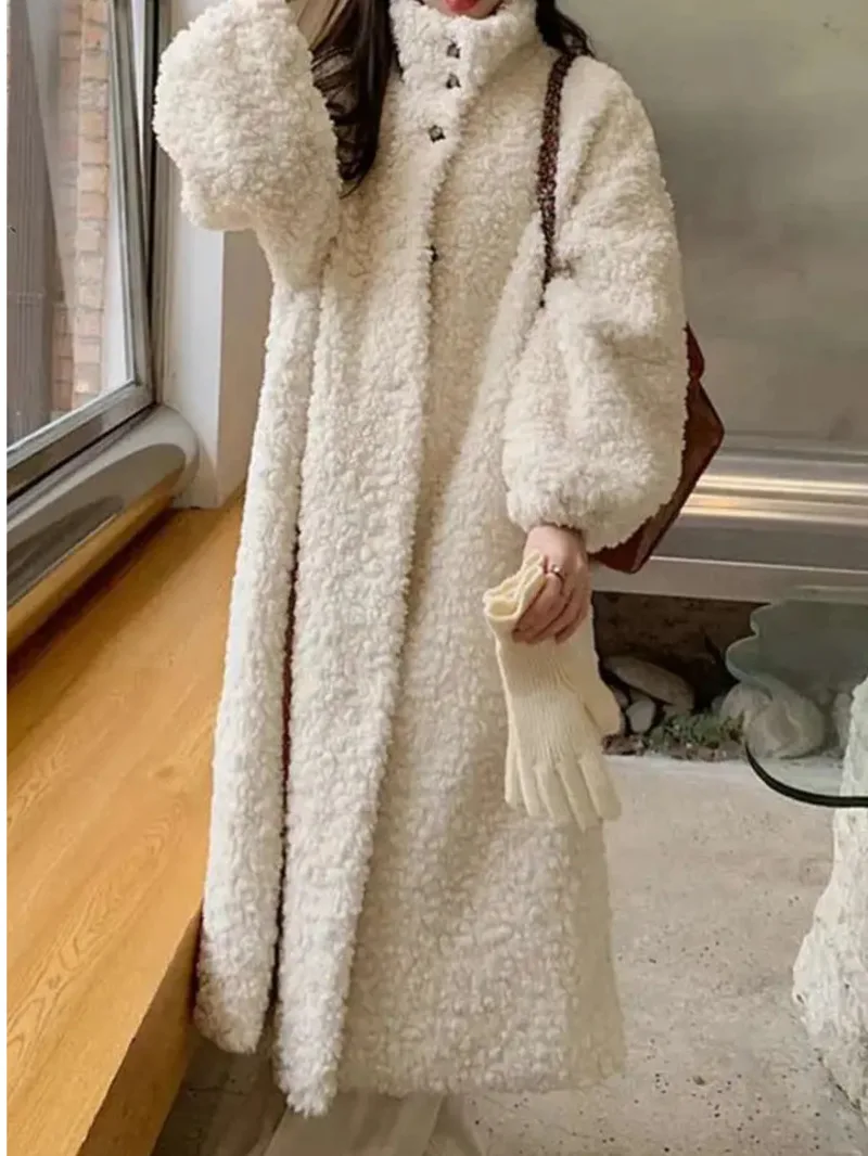 Fur Winter Lamb Long Warm Coat For Women Stand Collar Solid Color Single Breasted Loose Fit Clothing 2025 New MJ8I
Fur Winter Lamb Long Warm Coat For Women Stand Collar Solid Color Single Breasted Loose Fit Clothing 2025 New MJ8I