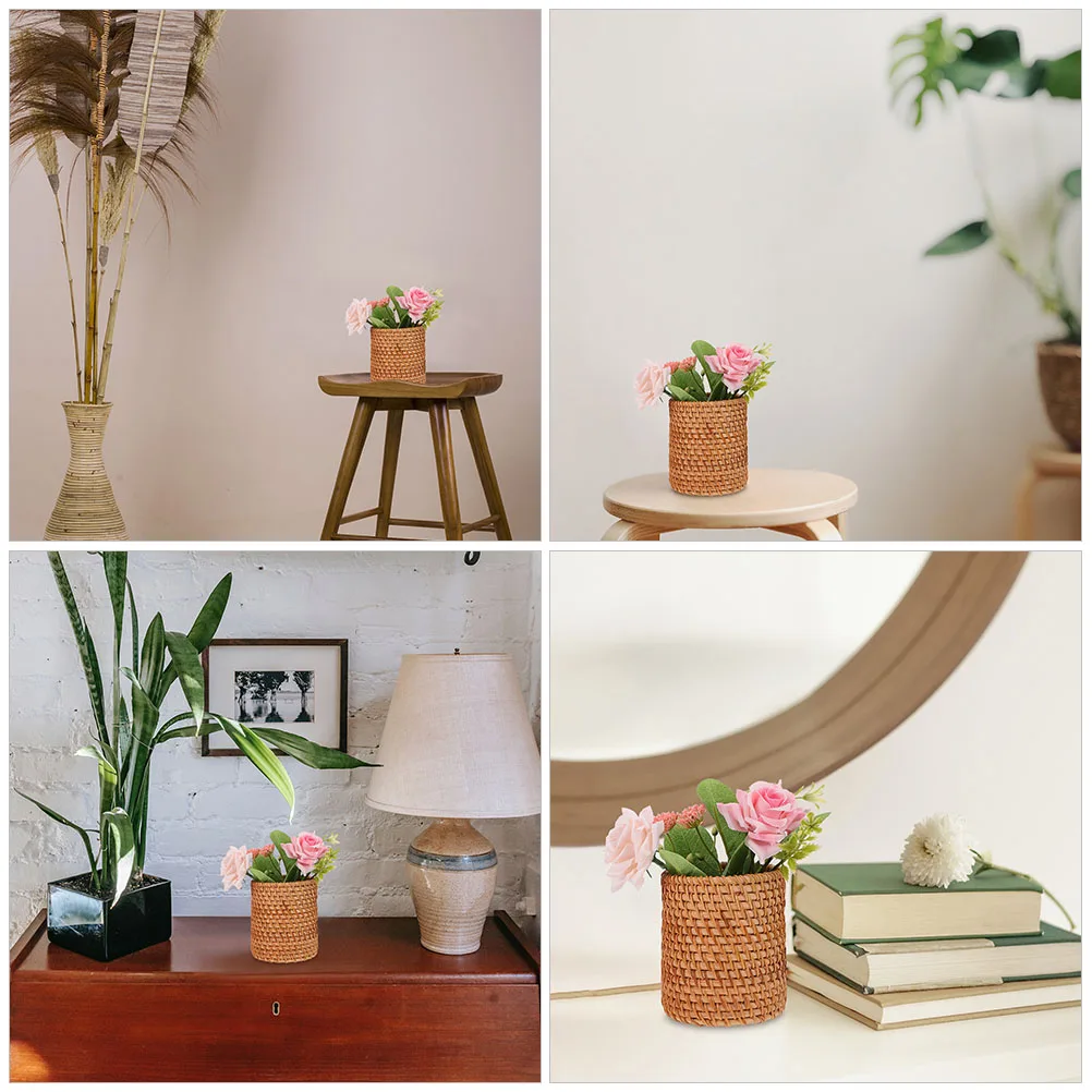 2 Pcs Rattan Pen Holder Stationery Organizer Desk Accessories Bohemian Style Woven Office Home Decor Storage Solution
2 Pcs Rattan Pen Holder Stationery Organizer Desk Accessories Bohemian Style Woven Office Home Decor Storage Solution