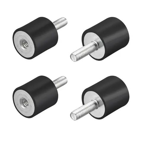 4Pcs M4 M6 M8 Thread Male Female Rubber Shock Absorber Crash Pad Damper Bobbin Mount Anti Vibration Isolator Type VD for Bicycle