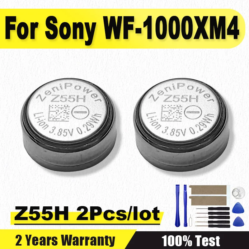 2 шт./лот, новая батарея Z55H 3,85 В, 75 мАч для замены CP1254 1254 для Sony WF-1000XM4, батарея для Bluetooth-гарнитуры + инструмент
2 шт./лот, новая батарея Z55H 3,85 В, 75 мАч для замены CP1254 1254 для Sony WF-1000XM4, батарея для Bluetooth-гарнитуры + инструмент