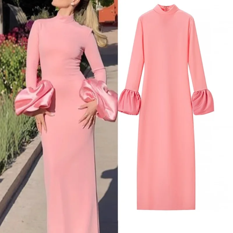 Spring and Autumn 2025 Word Collar Bud Long Sleeve Slim Long Dress
Spring and Autumn 2025 Word Collar Bud Long Sleeve Slim Long Dress