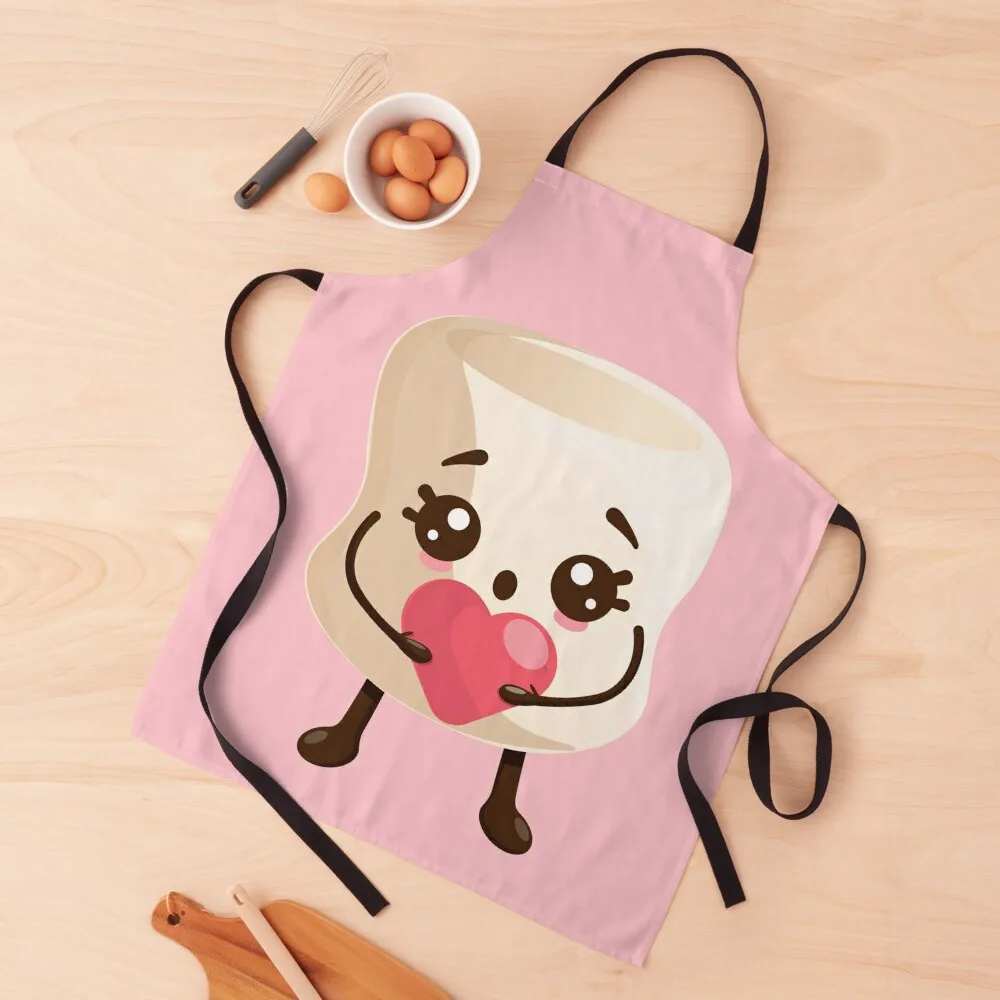 Funny marshmallow holds a red heart in his hands. Apron Hairdresser barber uniform japanese style For Girl Apron
Funny marshmallow holds a red heart in his hands. Apron Hairdresser barber uniform japanese style For Girl Apron