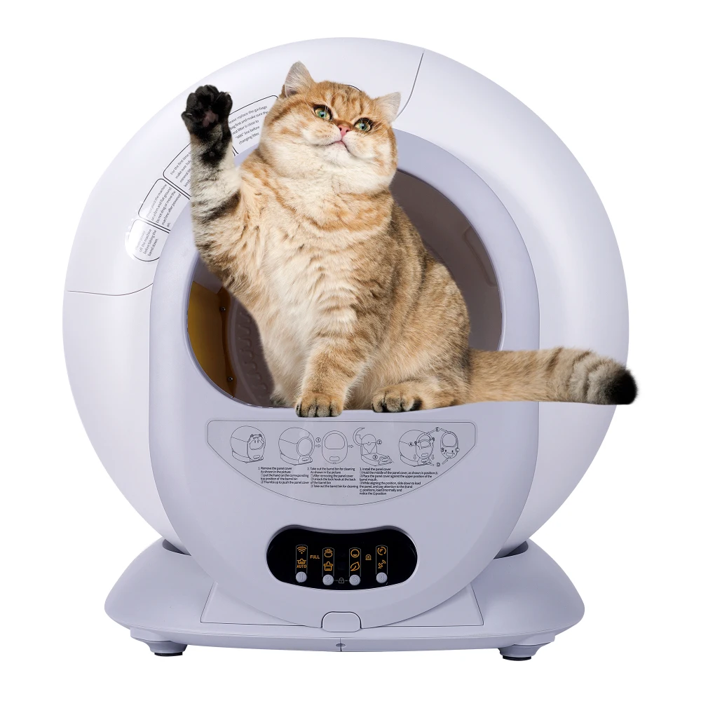 Self-cleaning Cat Litter Box, App Control Supports 2.4G WiFi (with Key Control Model) Automatic Cat Litter Box Self Cleaning
Self-cleaning Cat Litter Box, App Control Supports 2.4G WiFi (with Key Control Model) Automatic Cat Litter Box Self Cleaning