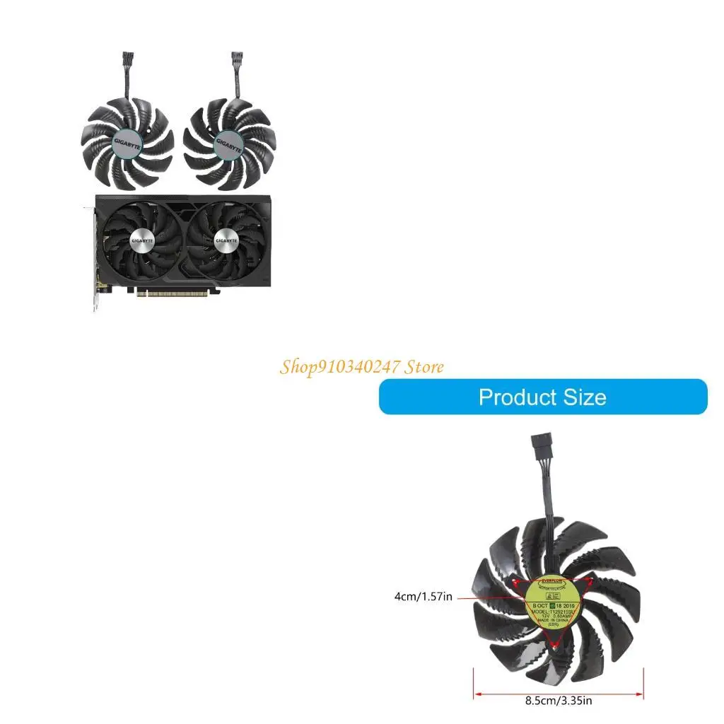 Q22A 85-мм охлаждающий вентилятор VGA для видеокарты T129215SU 4-контактный вентилятор 12 В для 4060ti 8 ГБ WINDFORCE OC
Q22A 85-мм охлаждающий вентилятор VGA для видеокарты T129215SU 4-контактный вентилятор 12 В для 4060ti 8 ГБ WINDFORCE OC