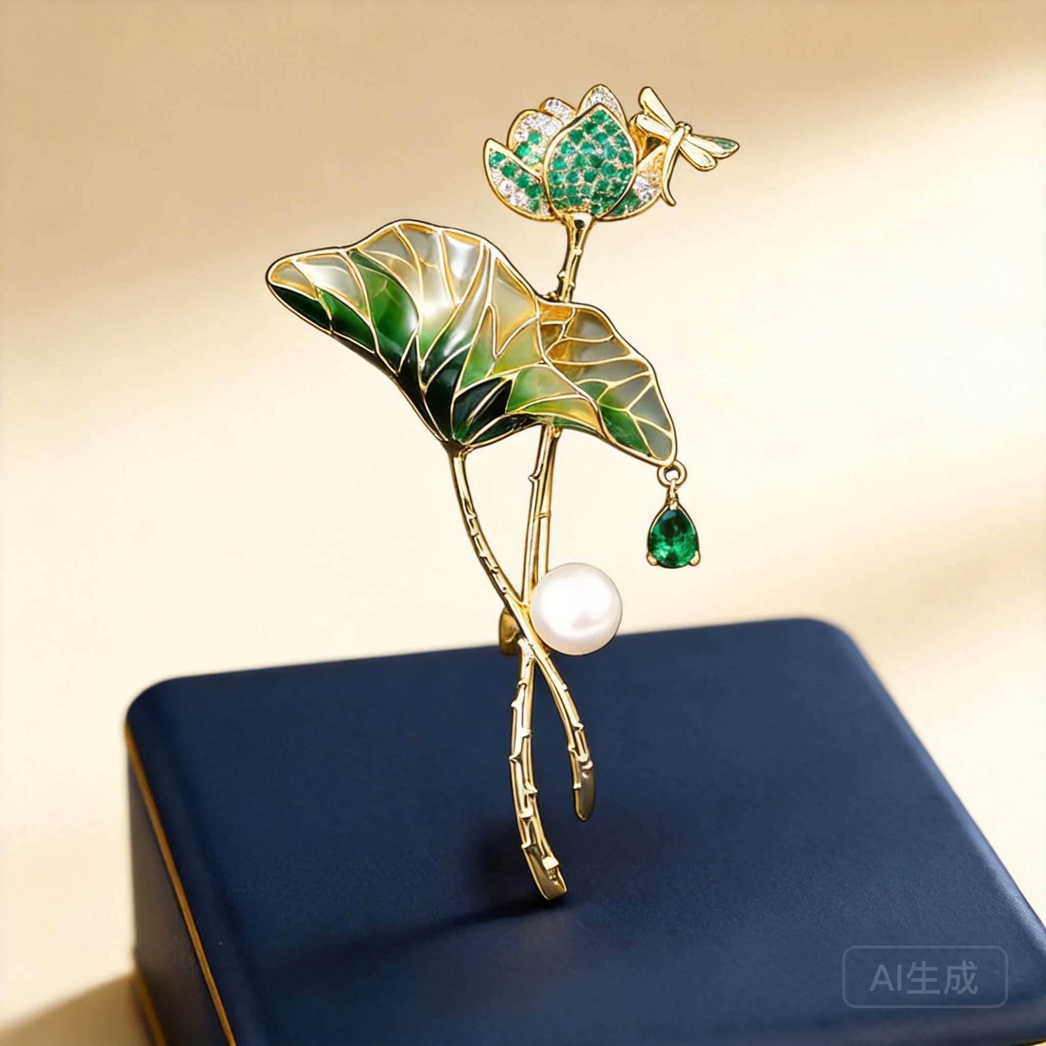 Chinese Style Auspicious Dragonfly Lotus Leaf Brooch Inlaid Green Zircon Freshwater Pearl Enamel Craft Cheongsam Hanfu Dress Acc
Chinese Style Auspicious Dragonfly Lotus Leaf Brooch Inlaid Green Zircon Freshwater Pearl Enamel Craft Cheongsam Hanfu Dress Acc