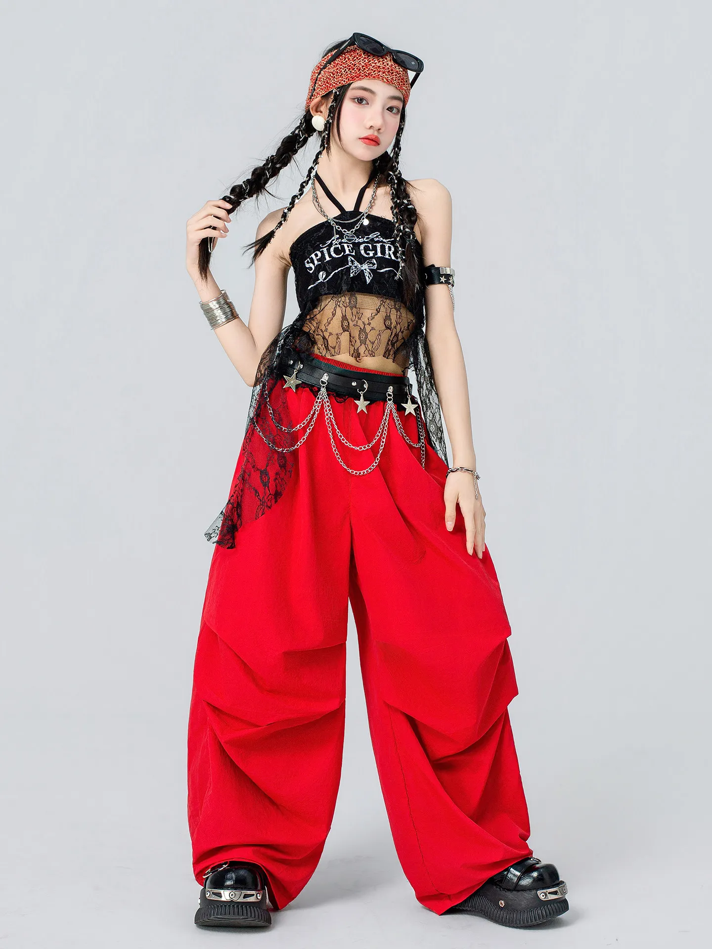 Kids Street Dance Jazz Performance Costumes Girls Hip Hop Clothes Fashion Catwalk Stage Sleeveless Crop Top Red Pants DQS23388
Kids Street Dance Jazz Performance Costumes Girls Hip Hop Clothes Fashion Catwalk Stage Sleeveless Crop Top Red Pants DQS23388
